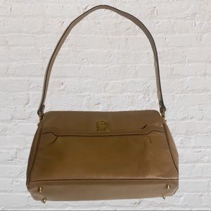 VINTAGE Aigner Beige Tan Leather Shoulder Bag Purse